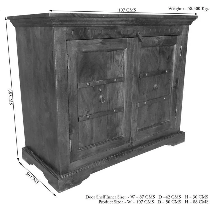 Kommode Akazie 107x50x88 nougat lackiert OXFORD #423 – Bild 5