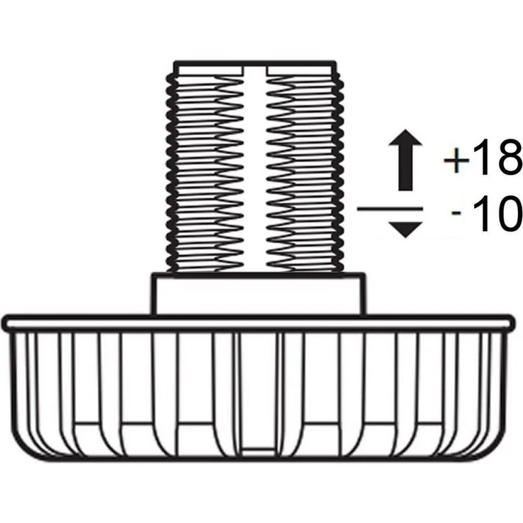 SO-TECH® Möbelfuß Sockelfuß Höhe 200 mm Stellfuß verstellbar, (20-St), inkl. 5 Sockelbefestigungsclip – Bild 3