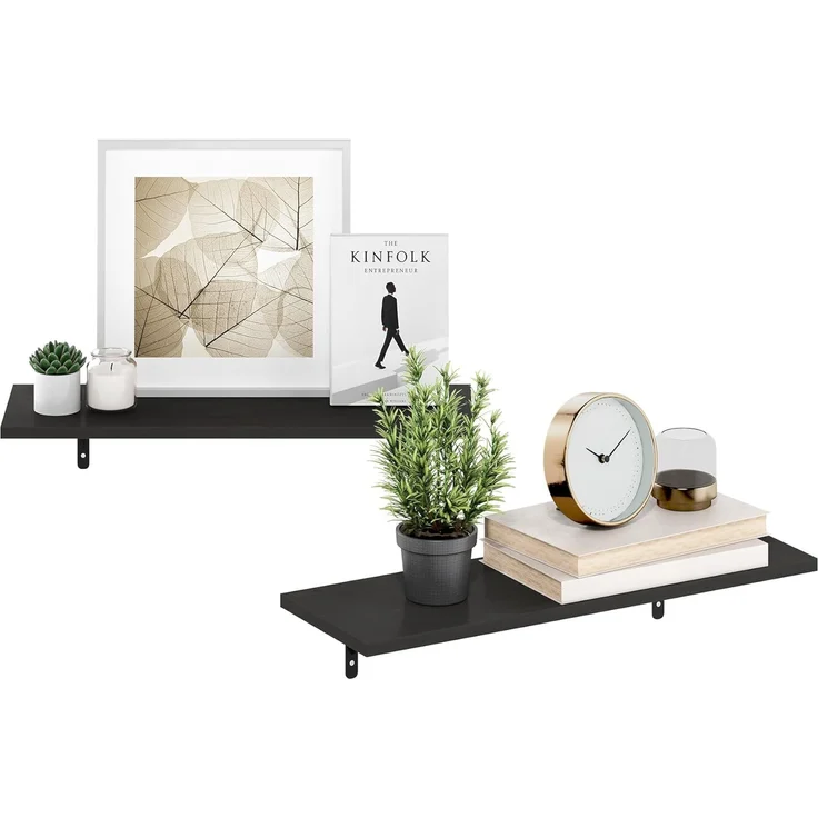 Furinno Rossi Schweberegal zur Wandmontage, 60 cm, Espresso