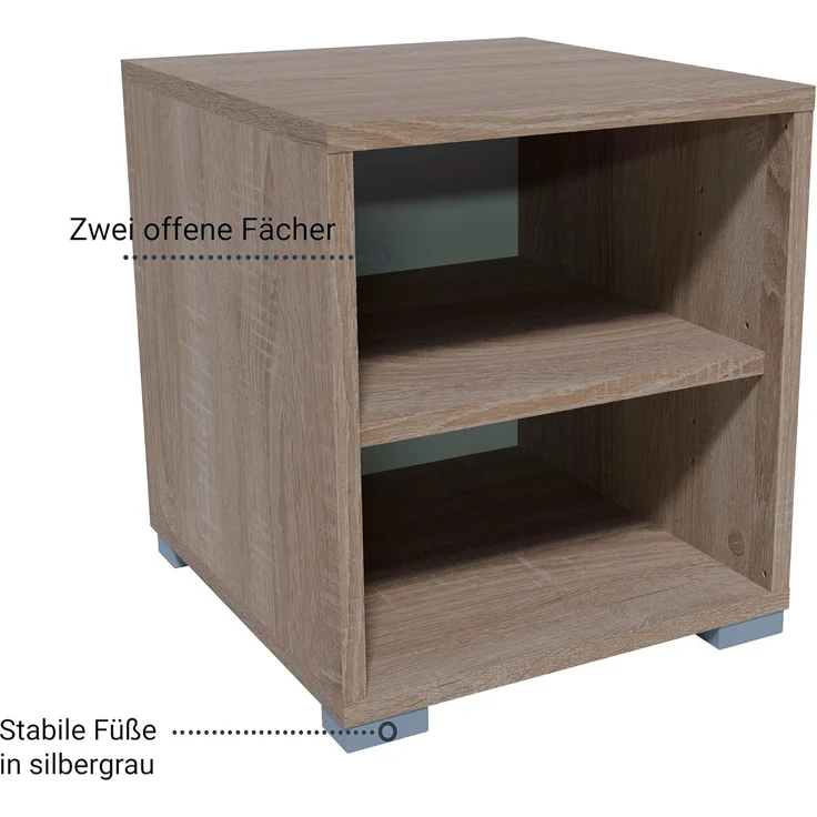 BADEDU VEER Regal 35 cm breit, Braun, 2 Fächer – Bild 4