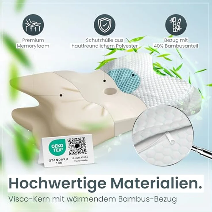 Gentle North Nackenstützkissen Orthopädisches Nackenstützkissen aus hochwertigem Memory Foam – Bild 6