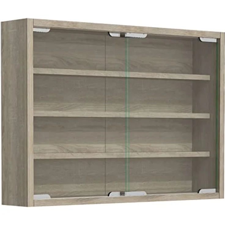 MID.YOU Hängevitrine, Sonoma Eiche, 3 Fächer, 57x40x10 cm, hängend, Holzwerkstoff – Bild 3