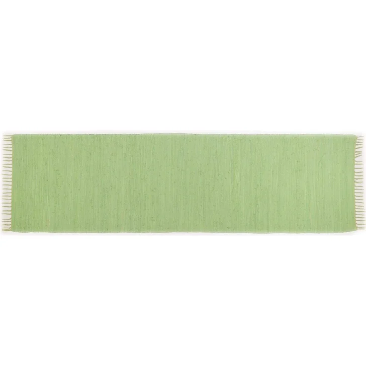 THEKO Teppich Happy Cotton Fleckerl, handgewebt, rechteckig, Höhe: 5 mm, Flachgewebe, reine Baumwolle, meliert, mit Fransen, auch als Läufer
