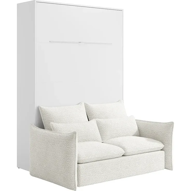 Vente-unique - RAPILI Bett Holz, Platte Weiß - B 151 cm239,2 cm x H 225,2 cm x L 208 cm – Bild 4
