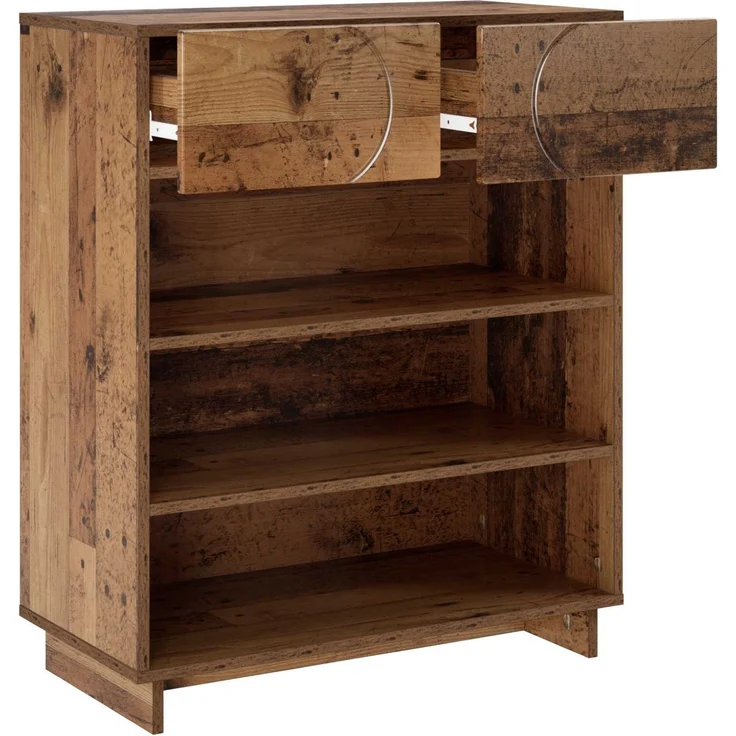 vidaXL Schuhschrank 73 x 38 x 87,5 cm Holzwerkstoff Altholz 8011664 – Bild 3