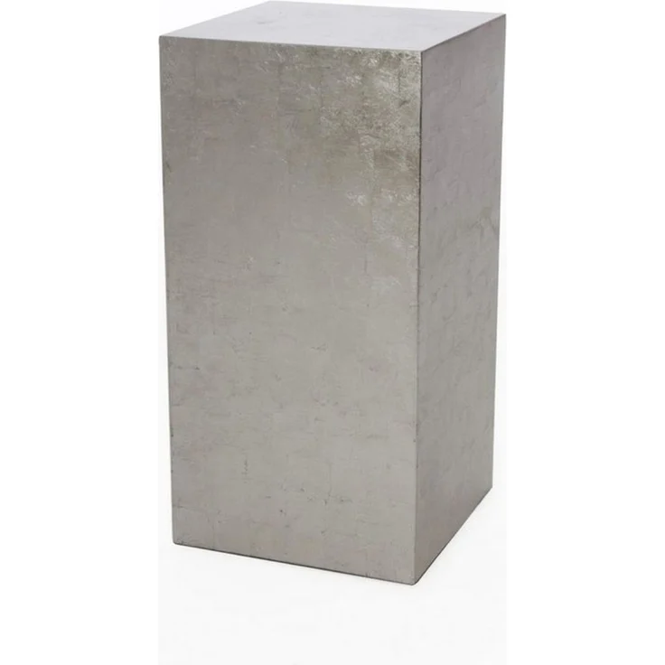 VIVANNO Blumenständer Fiberglas PODEST Säule - Blattsilber Blattoptik Hochglanz (1 St), 30x30x60 cm – Bild 4