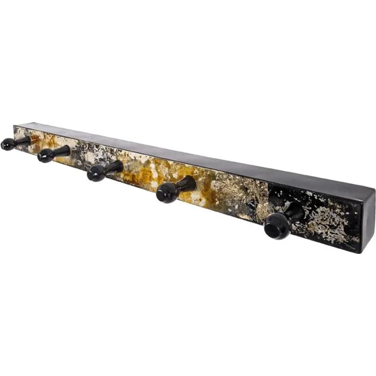 HAKU Möbel Garderobenleiste - schwarz-gold - H. 11cm x B. 75cm - HAKU-32568