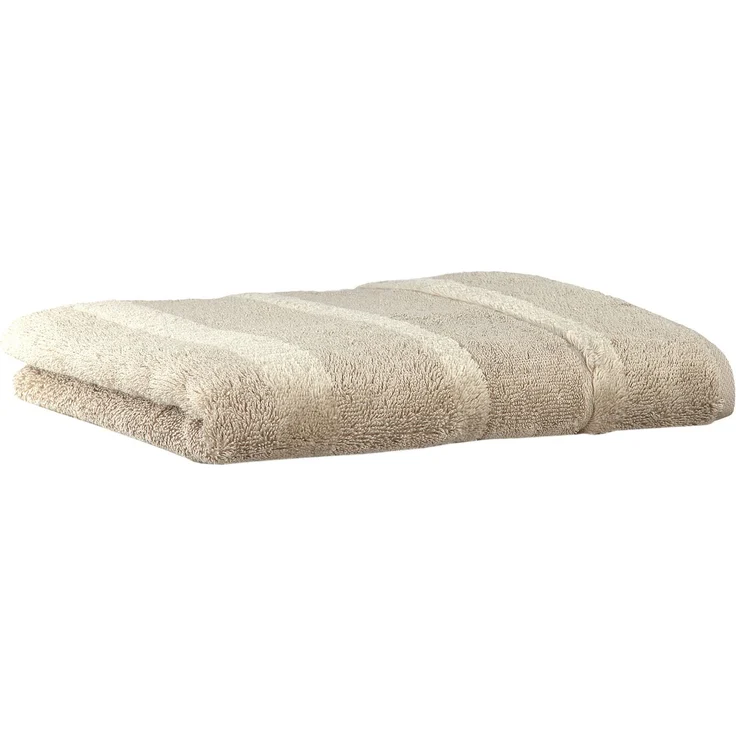 CAWÖ Duschtuch - Noblesse2, Walkfrottier, Velours-Streifen, Baumwolle, einfarbig Sand 80x160cm – Bild 1