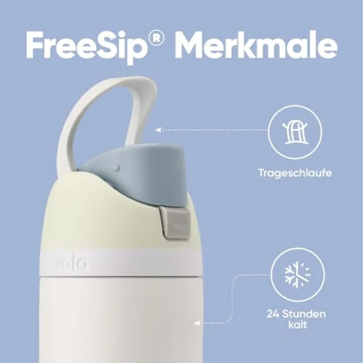 Owala FreeSip Isolierte Edelstahl Trinkflasche mit Strohhalm, 710 ml – BPA-frei, optimal für Sport, Fitness, Outdoor und Reisen, Iced Breeze – Bild 2