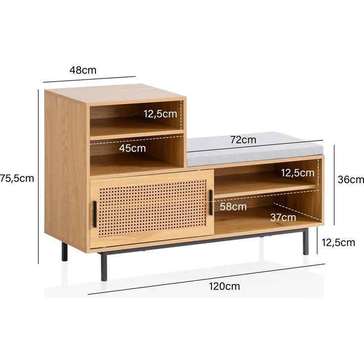 Schuhbank mit Sitzfläche 75,5 x 40 x 120 cm – Bild 4