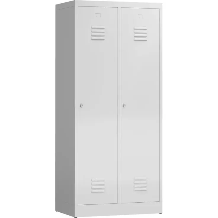 Garderobenschrank ClassiX Premium Metallspind in verschiedenen Größen wählbar - 2 Abteile Maße ca. 80 x 180 x 50 cm (BxHxT)
