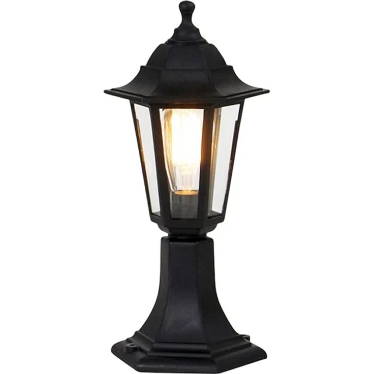 Qazqa Außen-Stehlampe New haven, ohne Leuchtmittel, E27, Schwarz, Klassisch / Antik, Kunststoff, 1-flammig – Bild 1