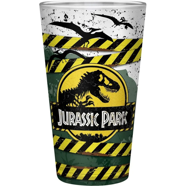 ABYstyle Tasse JURASSIC PARK - Large Glass - 400ml -Danger High Voltage - – Bild 2