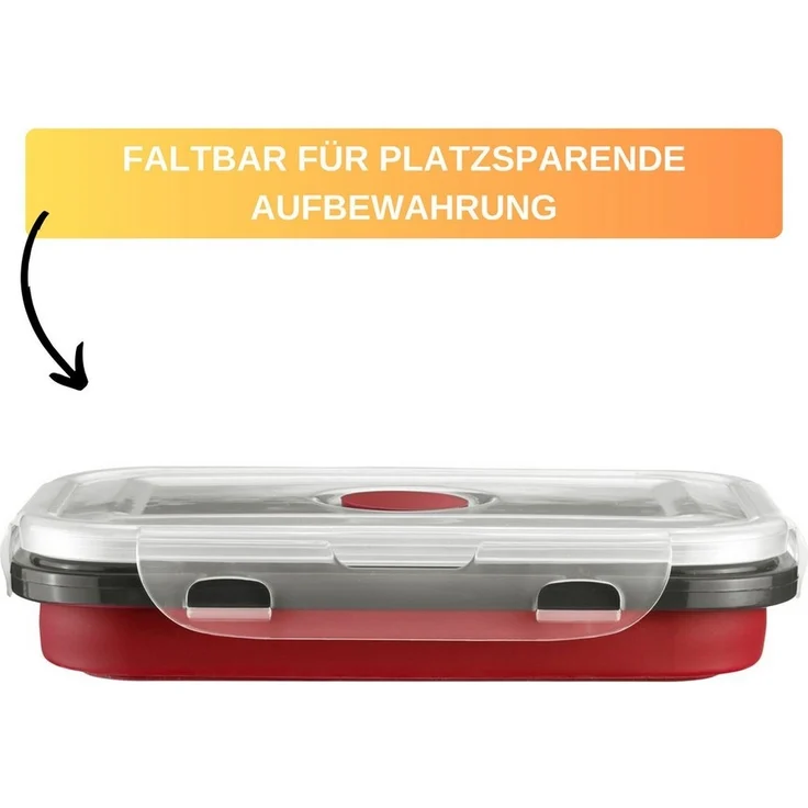 Thiru Frischhaltedose faltbar, eckig, mikrowellengeeignet, tiefkühlgeeignet, (1-tlg) – Bild 2