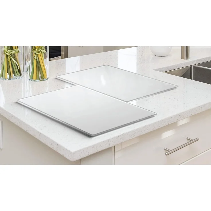 ALLboards Schneidebrett Glas Herdabdeckplatte Schneidebrett 2er Set Multi-Platte – Bild 3