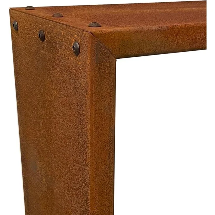 Kaminholzregal Brennholzregal Edelrost 115x40x25 cm Holzregal Rost Cortenstahl – Bild 6