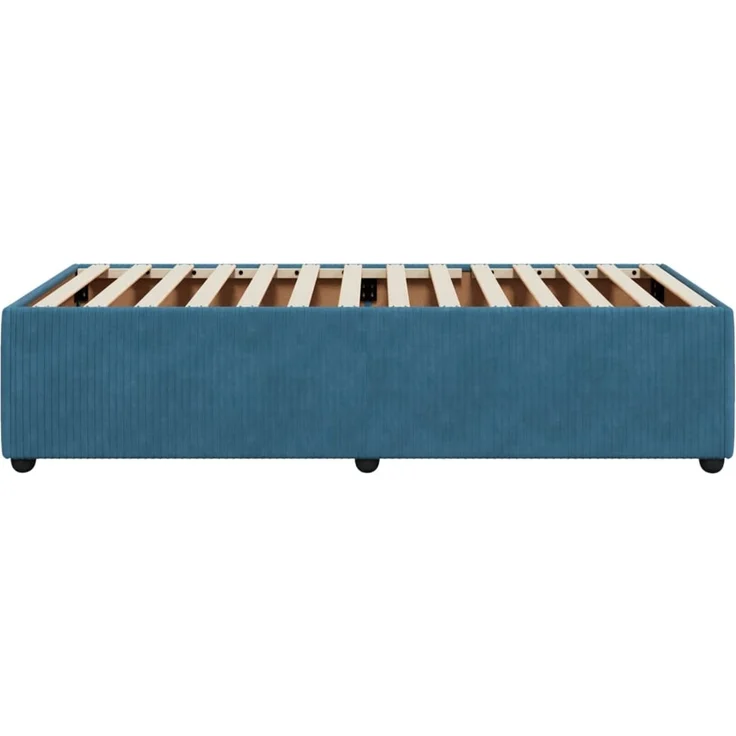 vidaXL Bettgestell Blau 90x200 cm Samt 3284986 – Bild 5