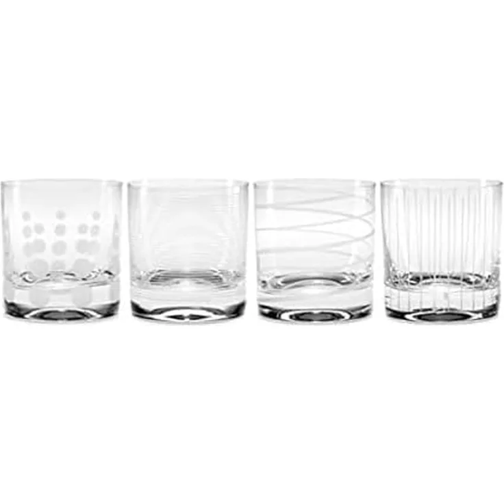 Mikasa Cheers Martinigläser, 290 ml, 4 Stück, Kristall, silber, 360 ml