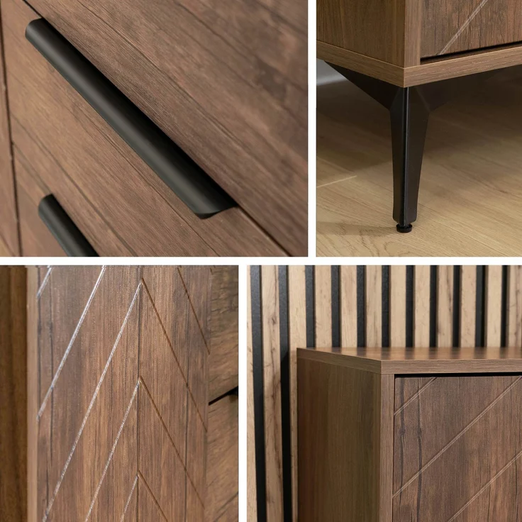 Wohnzimmer-Set Xylix Bis III (Farbe: Nuss Okapi) – Bild 5