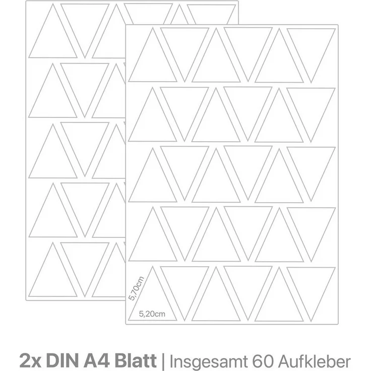 WANDKIND Wandtattoo Dreieck Set 60 Stück V286 Triangle – Bild 2