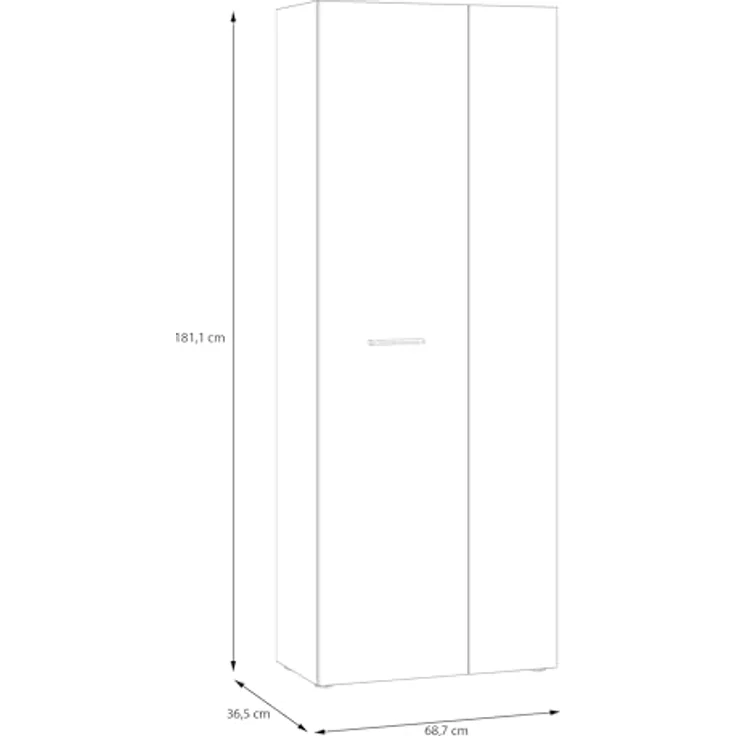 FORTE Mehrzweckschrank NET306 Mehrzweckschrank, inklusive Einlegböden, verschiedene Dekore – Bild 3