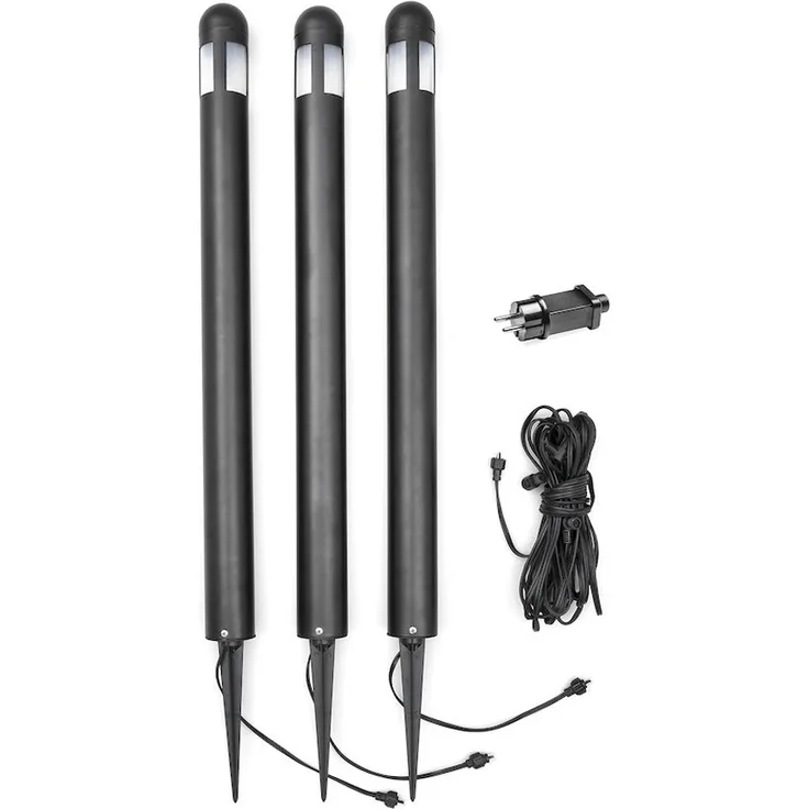 KONSTSMIDE No. 7452-750 Outdoor Erdspießleuchten Amalfi High Power LED 3er-Set 3000K