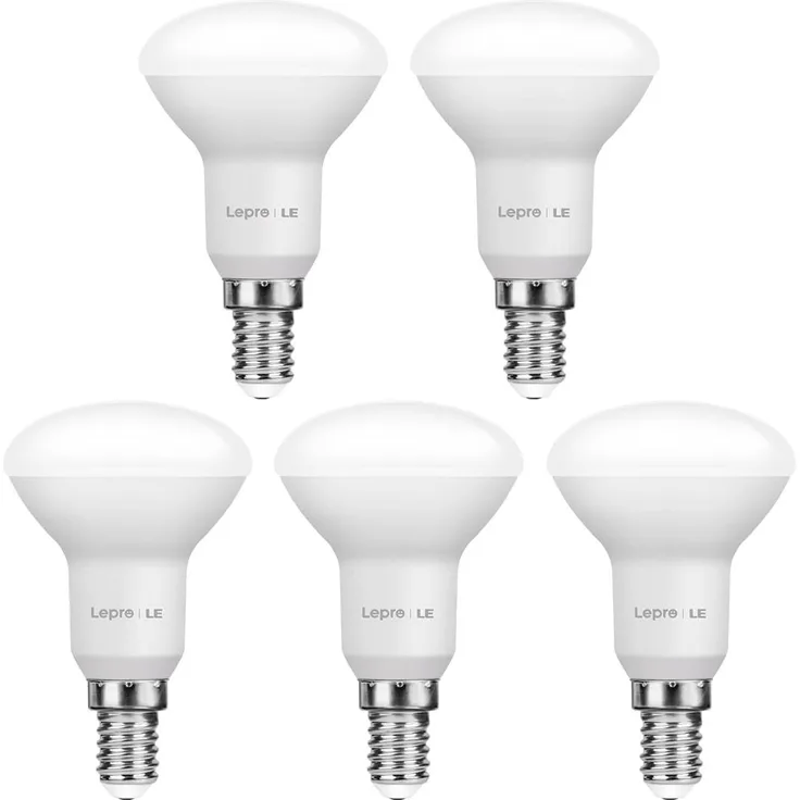 Lepro E14 LED Lampe, 4.9W 470 Lumen Glühbirne, entspricht 40W Glühlampe, 2700 Kelvin Warmweiß e14 led strahler, Reflektorlampe R50 120° Abstrahlwinkel Energiesparlampe, 5 Stück