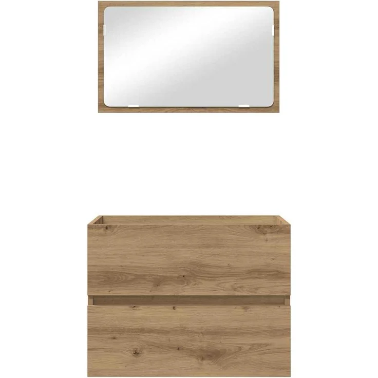 vidaXL Badezimmermöbel-Set 2 pcs Artisan-Eiche Sperrholz und Metall 875433 – Bild 7
