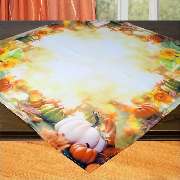 Delindo Lifestyle Tischdecke und Tischläufer Serie Kürbis, für Sommer und Herbst (1-tlg), Digitaldruck "Kürbis" – Bild 2