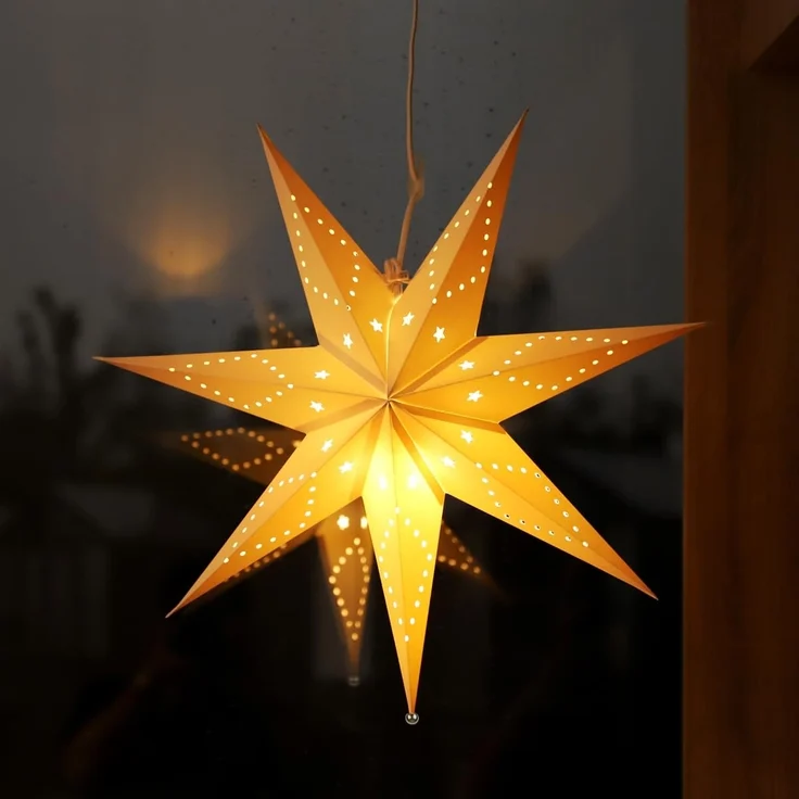 SALCAR 75cm LED Papierstern zum Aufhängen – Bild 1