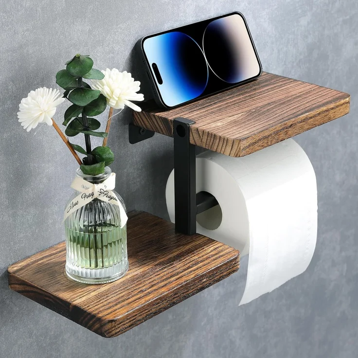 Kuechenrollenhalter, Metall, Schwarz – Bild 2