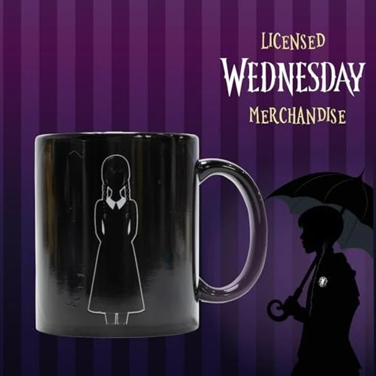 Mad Monkey Tasse Wednesday Addams Kaffeebecher mit Wärmeeffekt Zaubertasse Ophelia – Bild 6