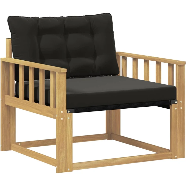 vidaXL Outdoor-Sofagarnitur Massives Akazienholz und Textilene Weiß 3439062 – Bild 2