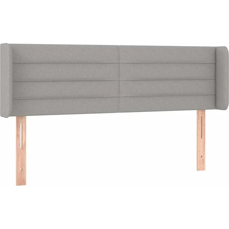 vidaXL Kopfteil mit Ohren Hellgrau 147 x 16 x 78/88 cm Stoff Grau (Art-Nr 3118906) – Bild 2