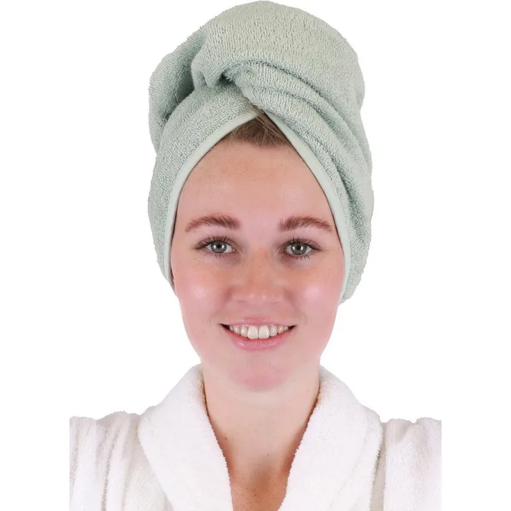Betz Turban-Handtuch mit Knopf BERLIN Kopfhandtuch Haarturban, (1-St), mit Knopfverschluss