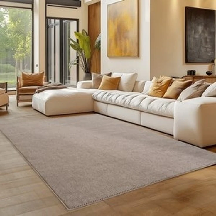 Carpettex Designteppich Einfarbig Boucle Loop, Rund, Höhe: 7 mm, Teppich Wohnzimmer, Schlafzimmer, Gästezimmer – Bild 6