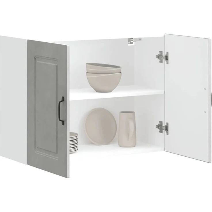 vidaXL Küchen-Hängeschrank Kalmar Betongrau Holzwerkstoff 853591 – Bild 12