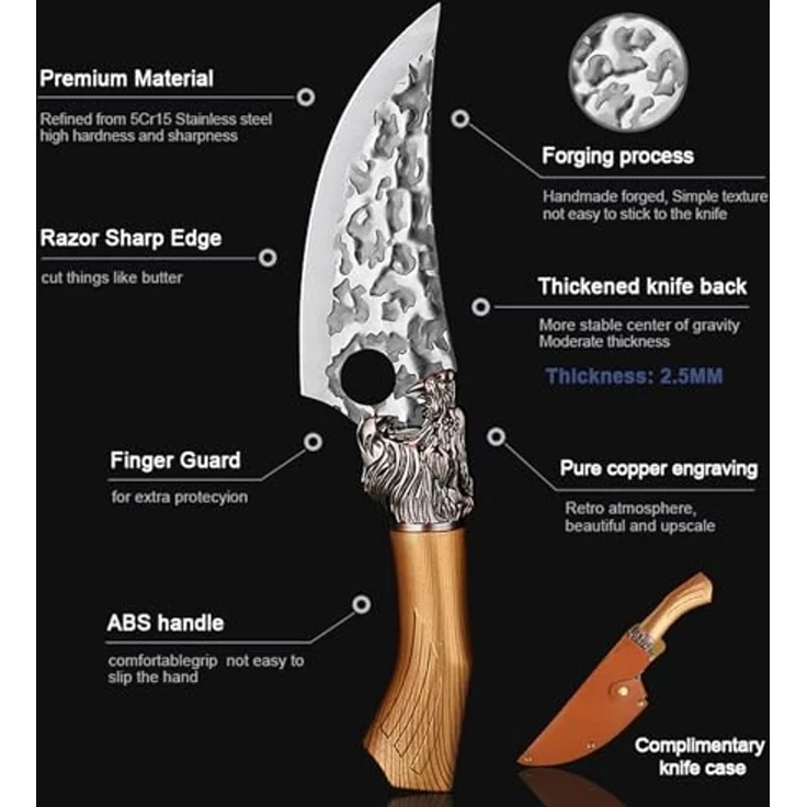 Muxel Hackmesser Das besondere Kochmesser, Hackmesser, Küchenmesser und Outdoormesser, handlich – Bild 4