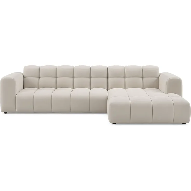 Selsey 'Boloon' Ecksofa L-Form, 3-Sitzer, rechts, Samt Greige, 300 cm