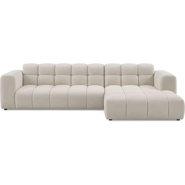 Selsey 'Boloon' Ecksofa L-Form, 3-Sitzer, rechts, Samt Greige, 300 cm – Bild 1