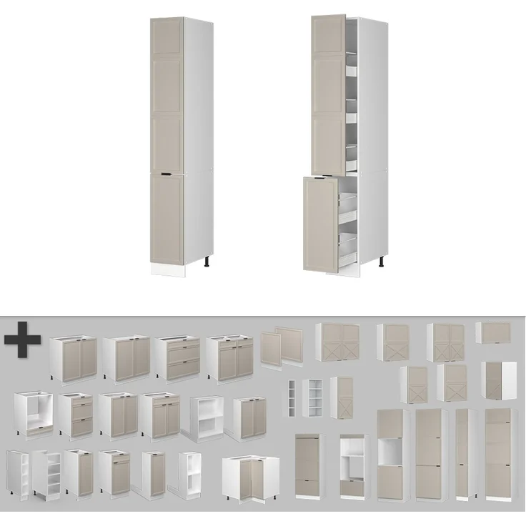 Apothekerschrank Fame-Line GrauBeige 30 cm Vicco – Bild 5