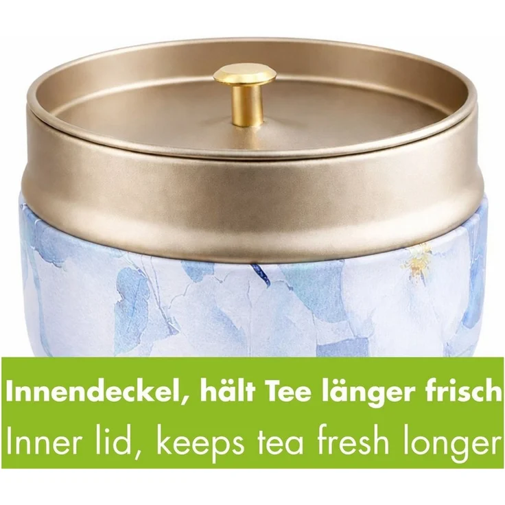 Goodwei Teedose Chazutsu Matcha Teedose aus Metall: japanisches Design, white blossom, Weißblech, (3-tlg) – Bild 3