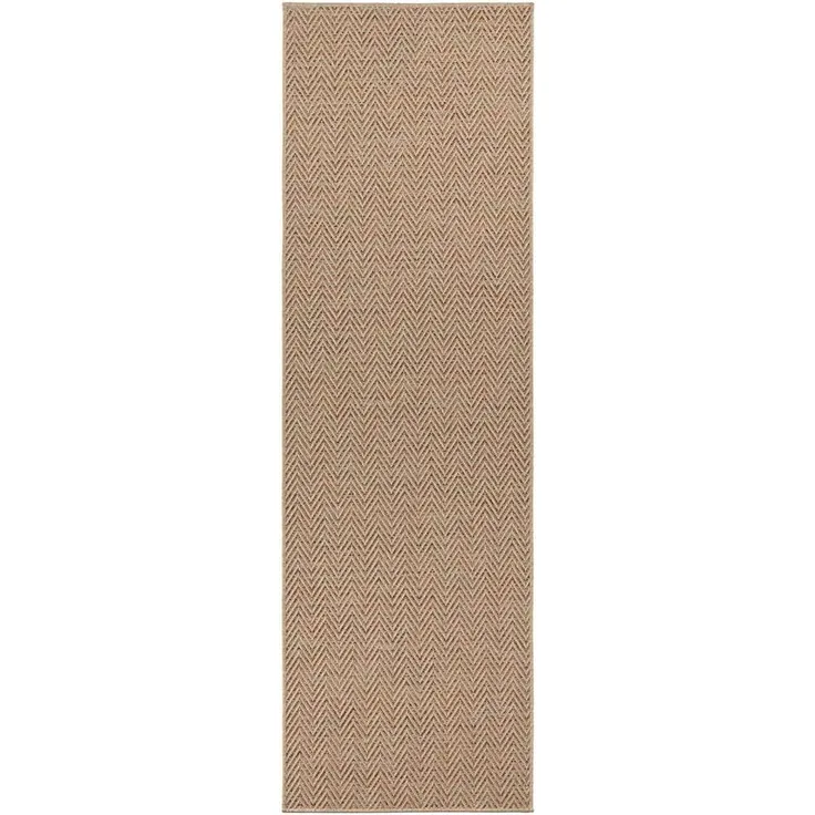 Flachgewebe Läufer Nature Beige Terra - 80x350x0,5cm