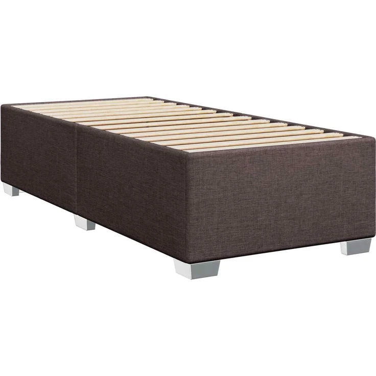 vidaXL Boxspringbett mit Matratze Dunkelbraun 90 x 190 cm Stoff 3450365 – Bild 5