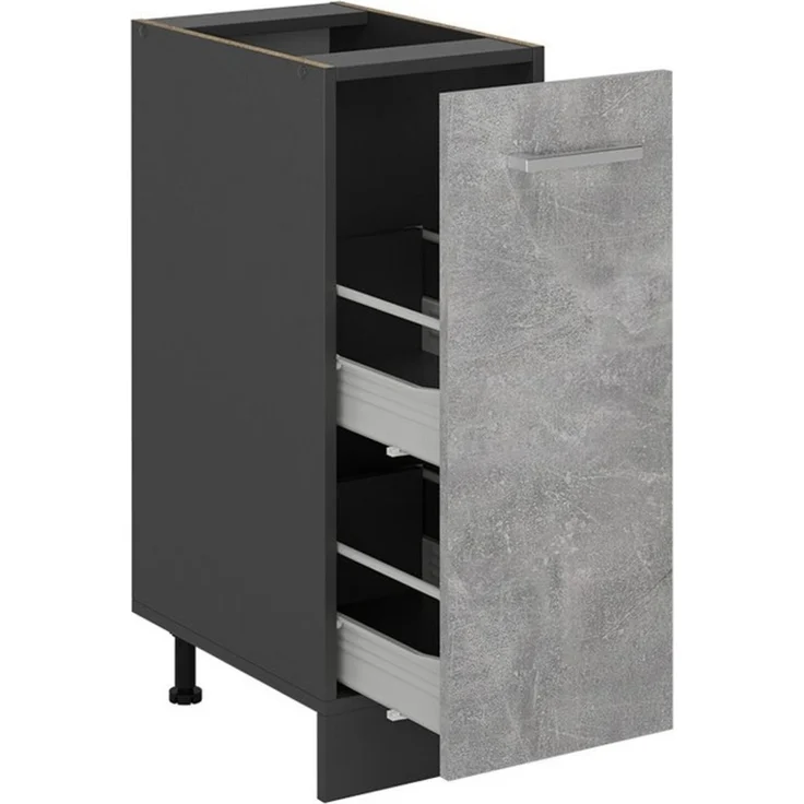 Apothekerschrank R-Line Beton 30 cm ohne Arbeitsplatte Vicco – Bild 3