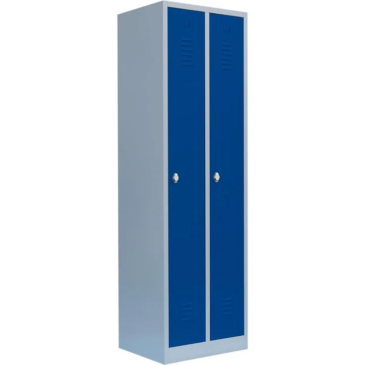 Spind Garderobenschrank Stahlschrank Kleiderspind180 x 50 x 50 cm Grau/Blau 510101