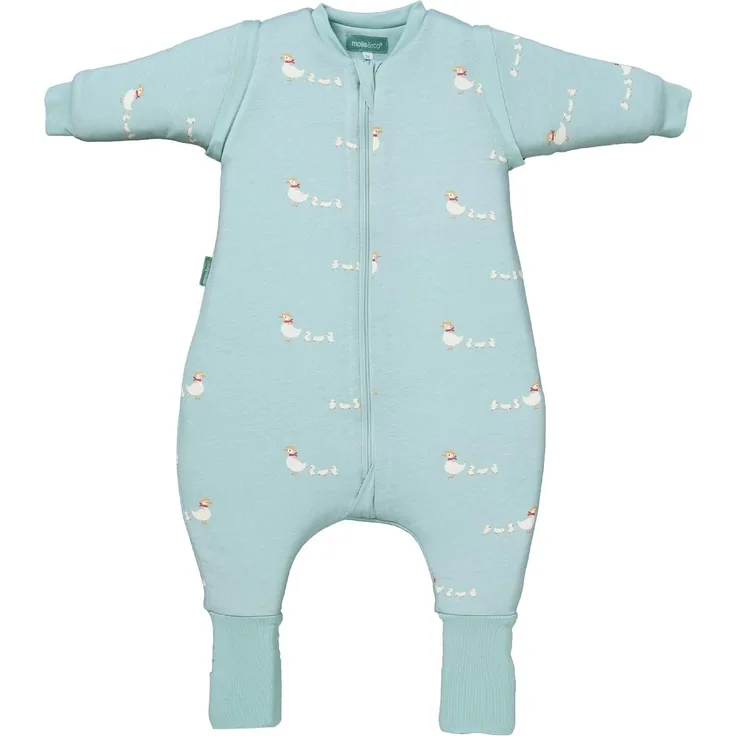 molis&co. Baby-Schlafsack mit Füßen, abnehmbare Ärmel und Socken. 2.5 TOG. Ideal für die Übergangszeit und den Winter. 100% Baumwolle (Oeko-TEX 100). (Duck Family, 117 cm (6 Jahre))