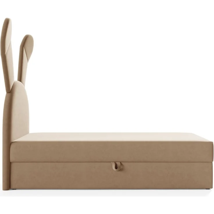Kinderbett Polsterbett Bett MATILDA 100x200cm in Stoff Magic Velvet Beige – Bild 2