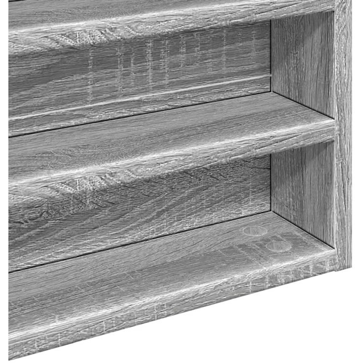 vidaXL Vitrinenschrank Grau Sonoma 100x8,5x50 cm Holzwerkstoff 847952 – Bild 7