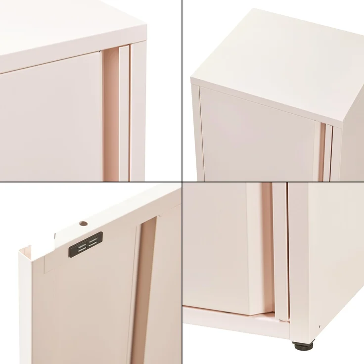 [en. casa] 'Burlöv' Metallschrank, Stahl, 88 x 40 x 35 cm, Rosa – Bild 6
